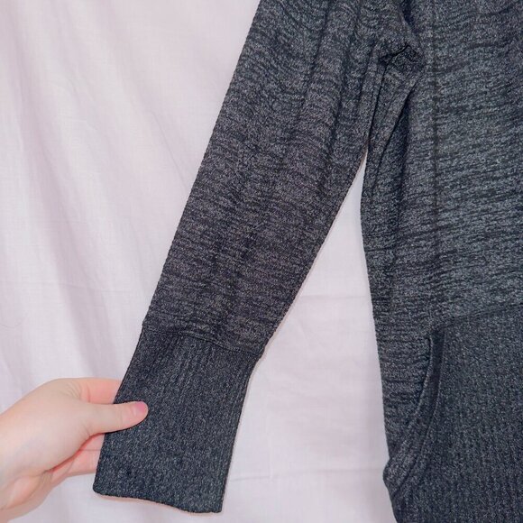 Chico's Black/Gray Long Sleeve Open Front Slouchy Cardigan Sweater size large - Picture 2 of 7